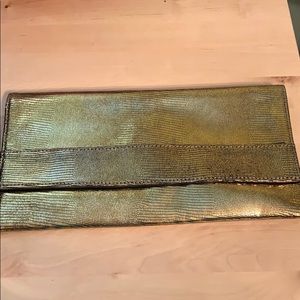 Metallic gold Banana Republic clutch